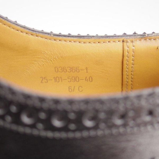 極美品★J.M.ウエストン 6.5C【定価￥253,000-★590/トリプルソールダービー】25ラスト/フルブローグ/黒/メンズ/Weston/ウェストン★m426