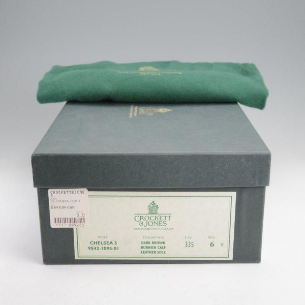 使用1回程度★クロケット&ジョーンズ 6E【定価￥110,000-★サイドゴアブーツ/CHELSEA 5】チェルシー/濃茶/メンズ/Crockett&Jones★m427