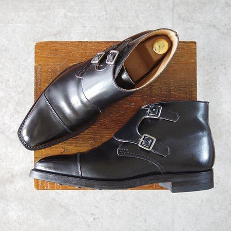 極上★クロケット&ジョーンズ 5.5E【定価￥148,500-★CAMBERLEY/007-スペクター着用】ダブルモンク/348ラスト/黒/Crockett&Jones★m434