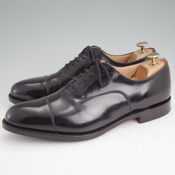 美品★チャーチ 65G/UK6.5【定価￥160,600-★ストレートチップ/DUBAI】136ラスト/ポリッシュドバインダーカーフ/黒/Church's★m452