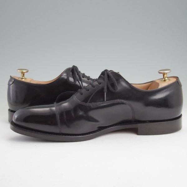 美品★チャーチ 65G/UK6.5【定価￥160,600-★ストレートチップ/DUBAI】136ラスト/ポリッシュドバインダーカーフ/黒/Church's★m452