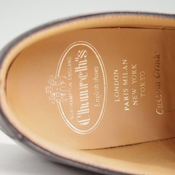 美品★チャーチ 65G/UK6.5【定価￥160,600-★ストレートチップ/DUBAI】136ラスト/ポリッシュドバインダーカーフ/黒/Church's★m452