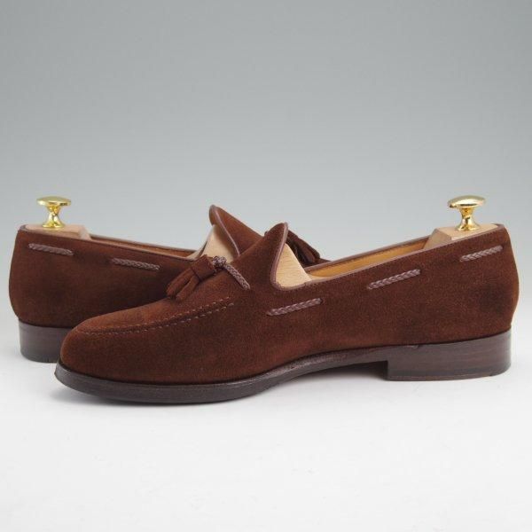 極上★Oriental/オリエンタル SIZE 7【定価￥52,800-★BLACKWELL2/タッセルローファー】419ラスト/スエード/茶/メンズ★m454