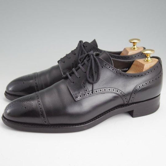 極上★三陽山長 SIZE 7【定価￥83,600-★寿伍郎/純正シューツリー付き】セミブローグ/R2010ラスト/カーフ/黒/JUGORO/Sanyo Yamacho★m455