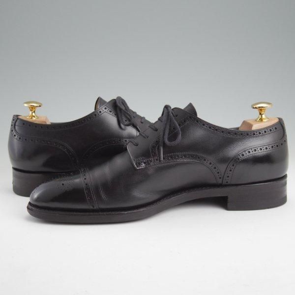 極上★三陽山長 SIZE 7【定価￥83,600-★寿伍郎/純正シューツリー付き】セミブローグ/R2010ラスト/カーフ/黒/JUGORO/Sanyo Yamacho★m455