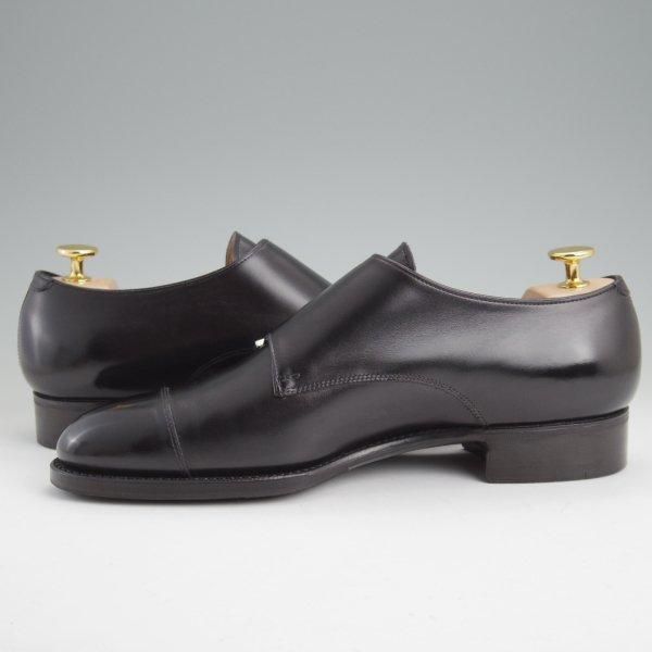 極美品★三陽山長 SIZE 7【定価￥94,600-★源四郎/ダブルモンク/R2010ラスト】カーフ/黒/メンズ/GENSHIRO/Sanyo Yamacho★m456