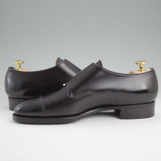 極美品★三陽山長 SIZE 7【定価￥94,600-★源四郎/ダブルモンク/R2010ラスト】カーフ/黒/メンズ/GENSHIRO/Sanyo Yamacho★m456