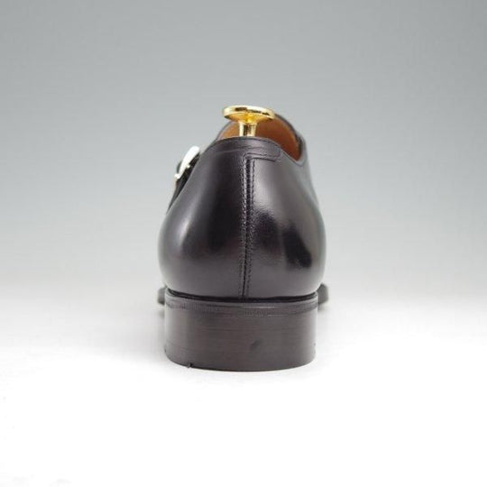 極美品★三陽山長 SIZE 7【定価￥94,600-★源四郎/ダブルモンク/R2010ラスト】カーフ/黒/メンズ/GENSHIRO/Sanyo Yamacho★m456