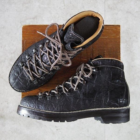 極上★(伊)F.LLIジャコメッティ SIZE 41【定価￥220,000-★象革/エレファントレザー/マルモラーダ】FG105/ブーツ/黒/Giacometti★m461