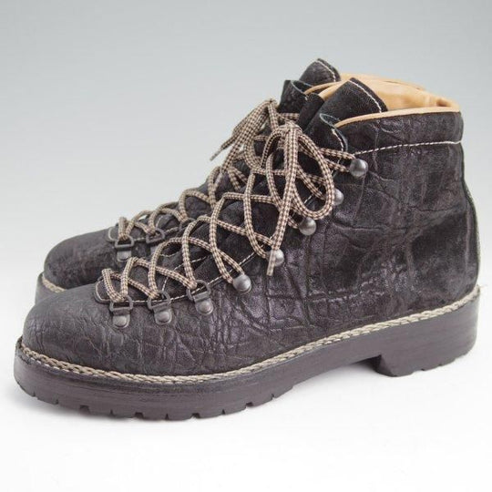 極上★(伊)F.LLIジャコメッティ SIZE 41【定価￥220,000-★象革/エレファントレザー/マルモラーダ】FG105/ブーツ/黒/Giacometti★m461