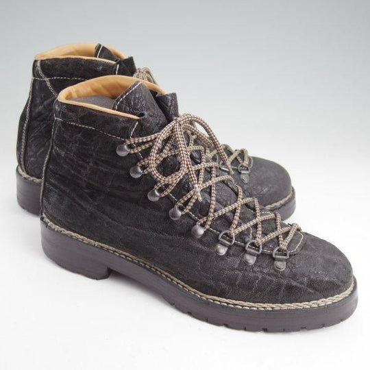 極上★(伊)F.LLIジャコメッティ SIZE 41【定価￥220,000-★象革/エレファントレザー/マルモラーダ】FG105/ブーツ/黒/Giacometti★m461