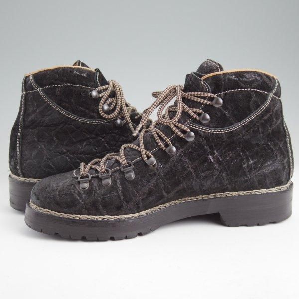 極上★(伊)F.LLIジャコメッティ SIZE 41【定価￥220,000-★象革/エレファントレザー/マルモラーダ】FG105/ブーツ/黒/Giacometti★m461