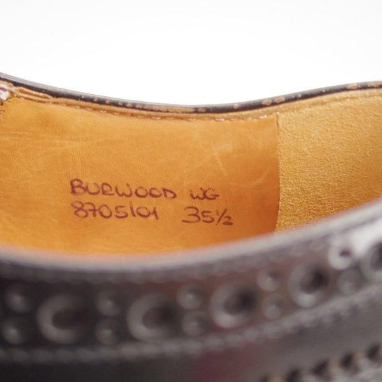 極上★チャーチ(レディース) SIZE 35.5【定価￥176,000-★バーウッド/BURWOOD WG】ポリッシュドバインダーカーフ/黒/Church's★m479