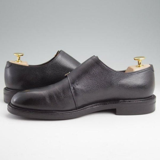美品★ジョンロブ 6.5E【定価￥267,300-★MORVAL/(水牛)バッファローレザー仕様】0015ラスト/ダブルモンク/黒/メンズ/JOHN LOBB★m480