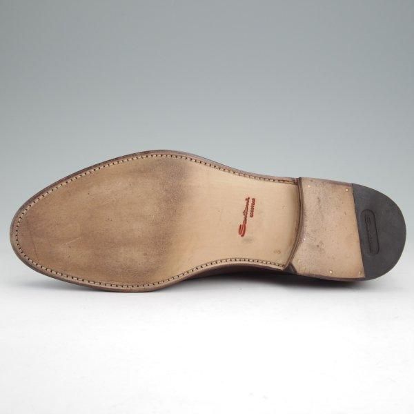 極美品★(伊)サントーニ SIZE 8【定価￥140,800-★グッドイヤーウェルテッド製法/ダブルモンク】16036/カーフ/濃茶/メンズ/Santoni★m482