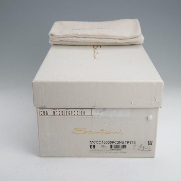 極美品★(伊)サントーニ SIZE 8【定価￥140,800-★グッドイヤーウェルテッド製法/ダブルモンク】16036/カーフ/濃茶/メンズ/Santoni★m482