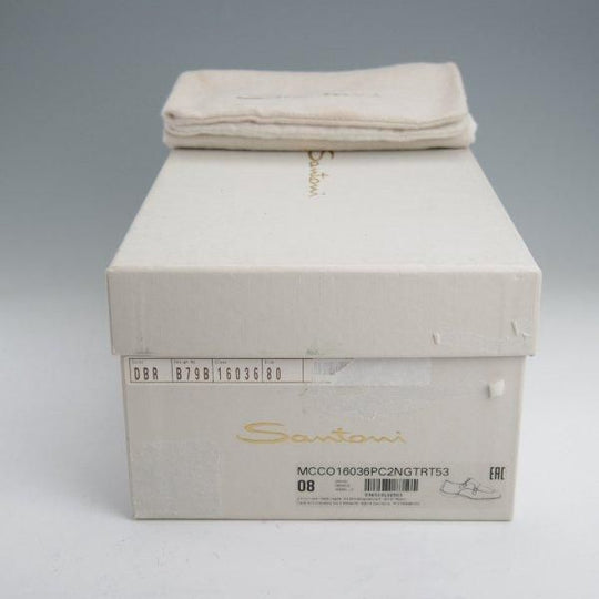 極美品★(伊)サントーニ SIZE 8【定価￥140,800-★グッドイヤーウェルテッド製法/ダブルモンク】16036/カーフ/濃茶/メンズ/Santoni★m482
