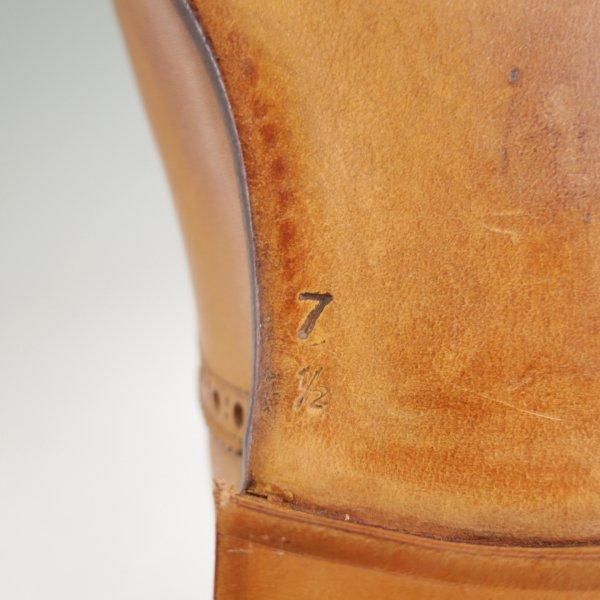 極上★(伊)シルヴァノ・ラッタンジ SIZE 7.5【現行定価80万円程度★純正ツリー付/ASQUIT/セミブローグ】薄茶/Silvano Lattanzi★m487