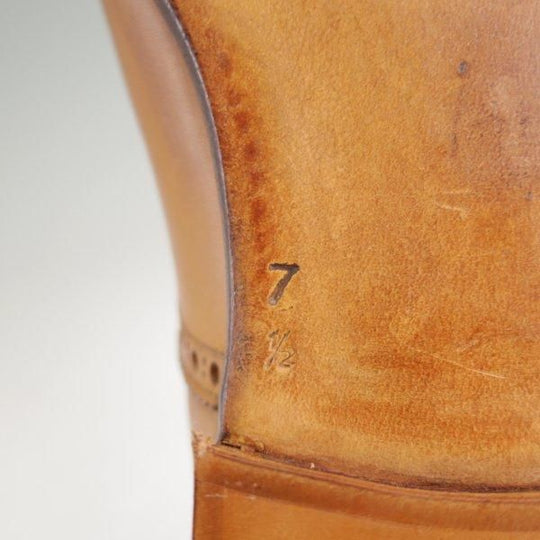 極上★(伊)シルヴァノ・ラッタンジ SIZE 7.5【現行定価80万円程度★純正ツリー付/ASQUIT/セミブローグ】薄茶/Silvano Lattanzi★m487