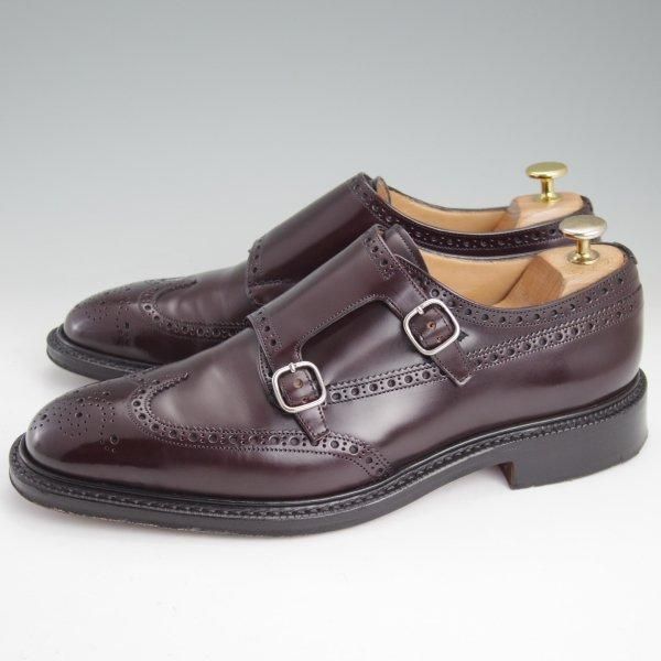 美品★チャーチ 80F/UK8【現行5都市ロゴ★ダブルモンク/MONKTON/173ラスト】ロイスカーフ/赤茶/メンズ/Church's★m492