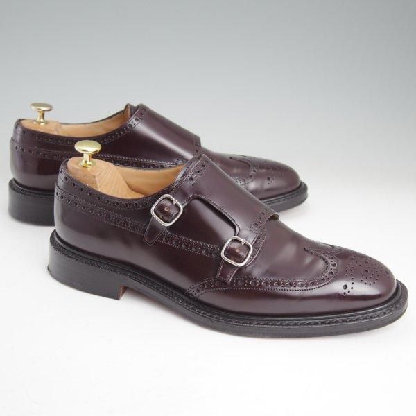 美品★チャーチ 80F/UK8【現行5都市ロゴ★ダブルモンク/MONKTON/173ラスト】ロイスカーフ/赤茶/メンズ/Church's★m492