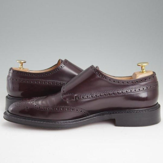 美品★チャーチ 80F/UK8【現行5都市ロゴ★ダブルモンク/MONKTON/173ラスト】ロイスカーフ/赤茶/メンズ/Church's★m492