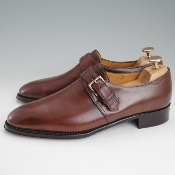 極美品★ジョンロブ 6D【現行定価30万程度★プレステージライン/MATTA2/マッタ】7000ラスト/モンクストラップ/茶/メンズ/JOHN LOBB★m493