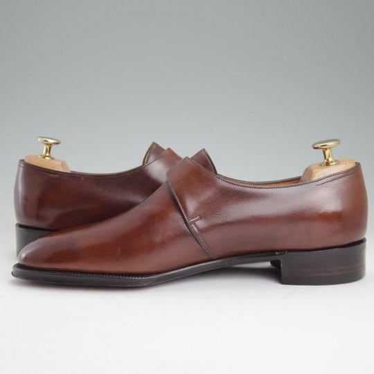 極美品★ジョンロブ 6D【現行定価30万程度★プレステージライン/MATTA2/マッタ】7000ラスト/モンクストラップ/茶/メンズ/JOHN LOBB★m493