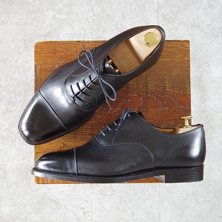 ★(英)グレンソン 6.5F【貴重★footmaster/フットマスター】ストレートチップ/カーフ/黒/メンズ/GRENSON★m495