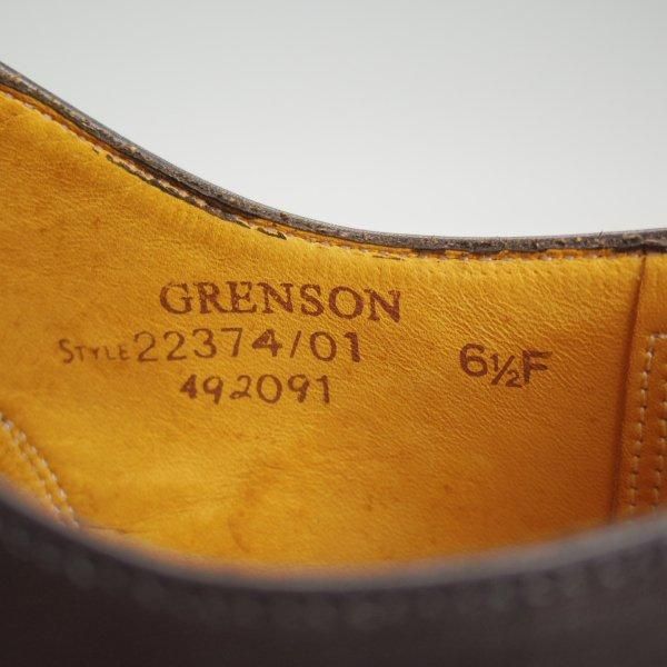 ★(英)グレンソン 6.5F【貴重★footmaster/フットマスター】ストレートチップ/カーフ/黒/メンズ/GRENSON★m495