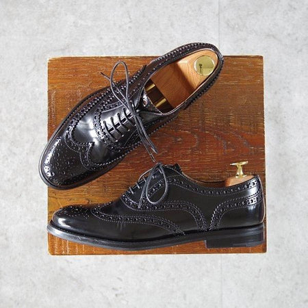 極上★チャーチ(レディース) SIZE 35【定価￥176,000-★バーウッド/BURWOOD WG】ポリッシュドバインダーカーフ/黒/Church's★m497