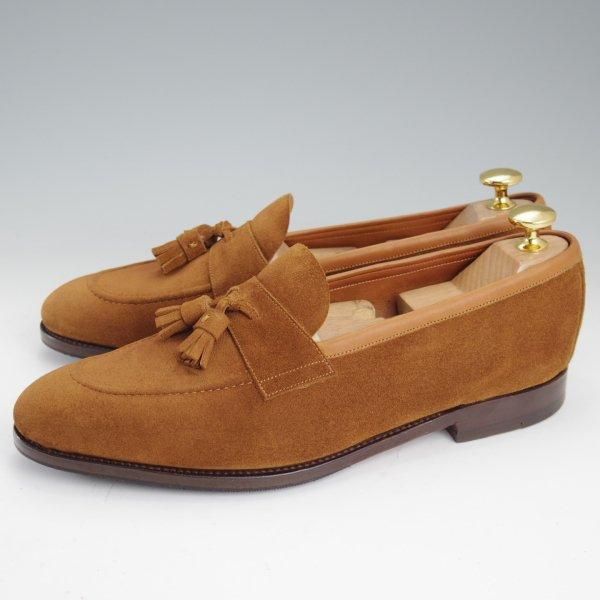 極上★(スペイン製)カルミナ SIZE 6【定価￥79,200-★タッセルローファー/80833】SINEUラスト/スエード/茶/メンズ/CARMINA★m498