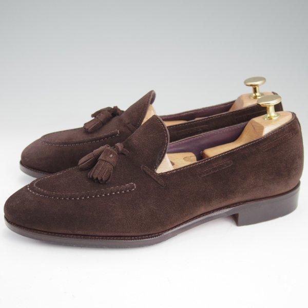 極上★(スペイン製)カルミナ SIZE 6【定価￥89,100-★タッセルローファー/80215】UETAMラスト/スエード/濃茶/メンズ/CARMINA★m500