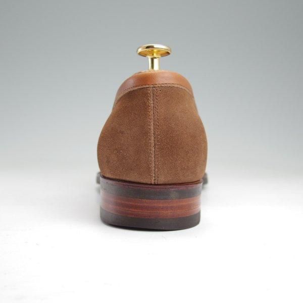 極上★三陽山長 SIZE 8【定価￥88,000-★弥伍郎/R2013ラスト】コインローファー/スエード/茶/メンズ/Sanyo Yamacho★m506