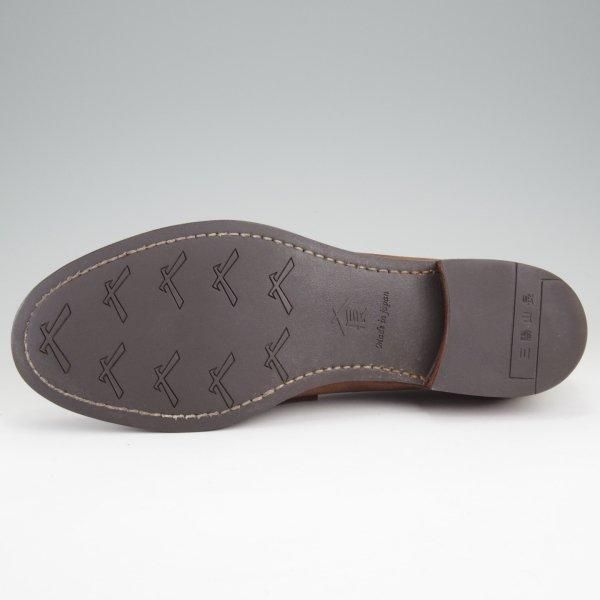 極上★三陽山長 SIZE 8【定価￥88,000-★弥伍郎/R2013ラスト】コインローファー/スエード/茶/メンズ/Sanyo Yamacho★m506