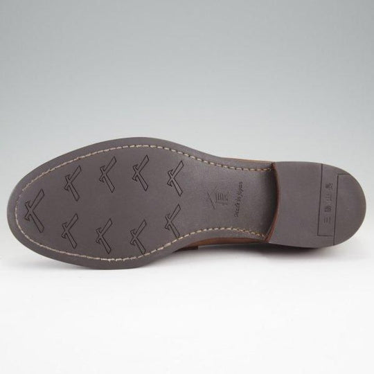 極上★三陽山長 SIZE 8【定価￥88,000-★弥伍郎/R2013ラスト】コインローファー/スエード/茶/メンズ/Sanyo Yamacho★m506