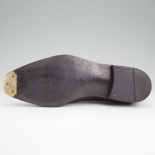 極上★Iron Dress/アイアンドレス UK5.5程度【ハンドソーンウェルテッド製法★純正シューツリー付/Tuscany Waxed Bull hide】黒★m509