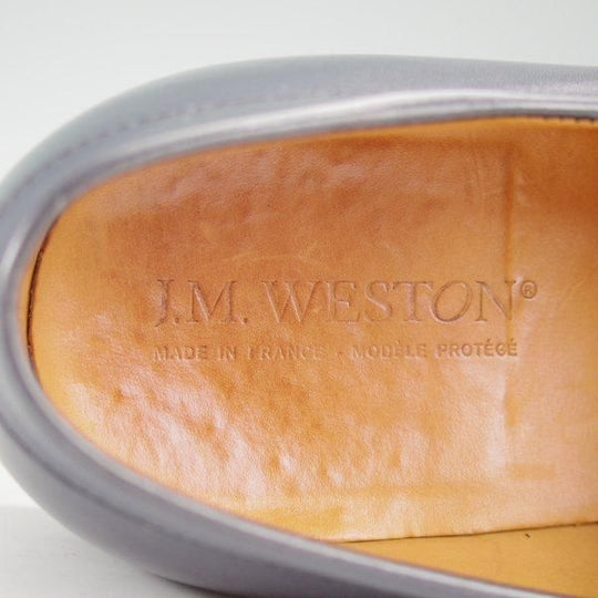 極上★J.M.ウエストン 7.5E【現行定価￥151,800-★180/コインローファー】41ラスト/カーフ/紺×白/メンズ/Weston/ウェストン★m510