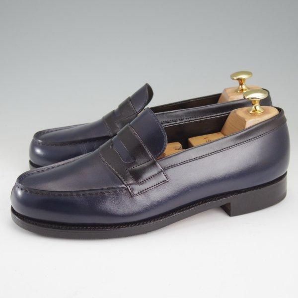 極上★J.M.ウエストン 5D【現行定価￥151,800-★180/サントノーレコレクション】コインローファー/41ラスト/カーフ/紺×黒/Weston★m511