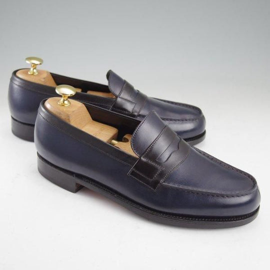 極上★J.M.ウエストン 5D【現行定価￥151,800-★180/サントノーレコレクション】コインローファー/41ラスト/カーフ/紺×黒/Weston★m511