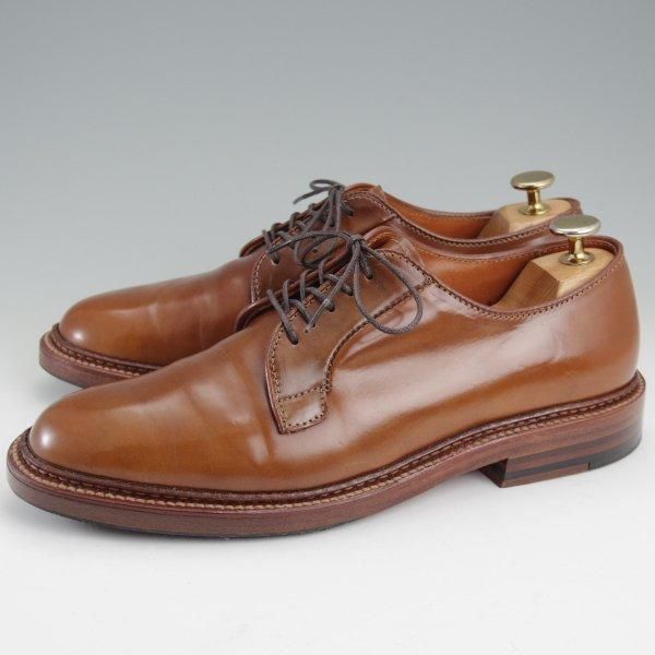 美品★オールデン 6.5D【貴重★ウイスキーコードバン/茶】9905/バリーラスト/プレーントゥ/メンズ/ALDEN★m514