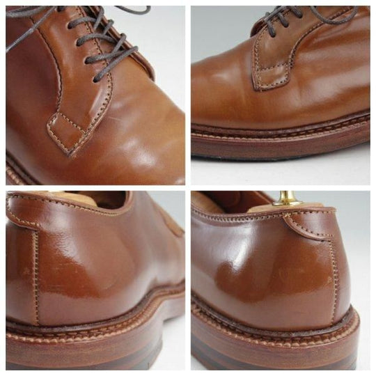 美品★オールデン 6.5D【貴重★ウイスキーコードバン/茶】9905/バリーラスト/プレーントゥ/メンズ/ALDEN★m514