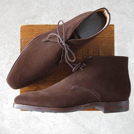 未使用★クロケット&ジョーンズ 8.5E【定価￥104,500-★ダイナイトソール/TETBURY】348ラスト/チャッカブーツ/濃茶/Crockett&Jones★m517