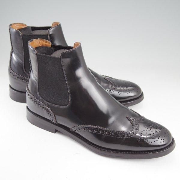 極上★チャーチ(レディース) SIZE 37【定価￥176,000-★KETSBY WG/サイドゴアブーツ】ポリッシュドバインダーカーフ/黒/Church's★m519