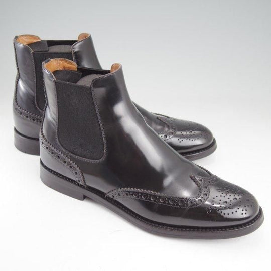 極上★チャーチ(レディース) SIZE 37【定価￥176,000-★KETSBY WG/サイドゴアブーツ】ポリッシュドバインダーカーフ/黒/Church's★m519