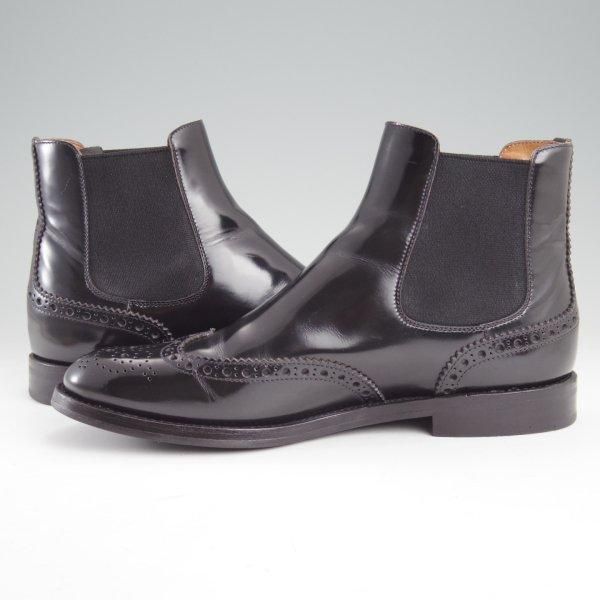 極上★チャーチ(レディース) SIZE 37【定価￥176,000-★KETSBY WG/サイドゴアブーツ】ポリッシュドバインダーカーフ/黒/Church's★m519