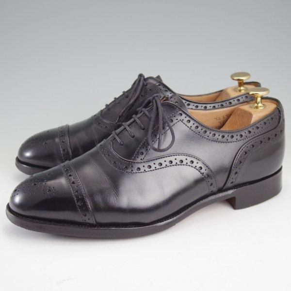 ★トリッカーズ SIZE 7.5【現行定価10万円以上★CAMBRIDGE/セミブローグ】9518/カーフ/黒/メンズ/Tricker's★m524