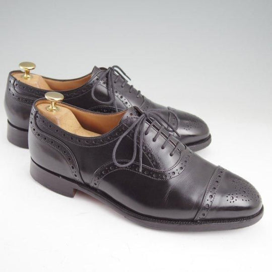 ★トリッカーズ SIZE 7.5【現行定価10万円以上★CAMBRIDGE/セミブローグ】9518/カーフ/黒/メンズ/Tricker's★m524