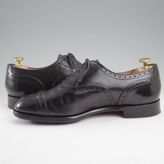 ★トリッカーズ SIZE 7.5【現行定価10万円以上★CAMBRIDGE/セミブローグ】9518/カーフ/黒/メンズ/Tricker's★m524