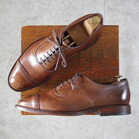 ★(米)アレンエドモンズ 8EE【現行定価10万円程度★パンチドキャップトゥ/Fifth Avenue】カーフ/濃茶/ALLEN EDMONDS★m526